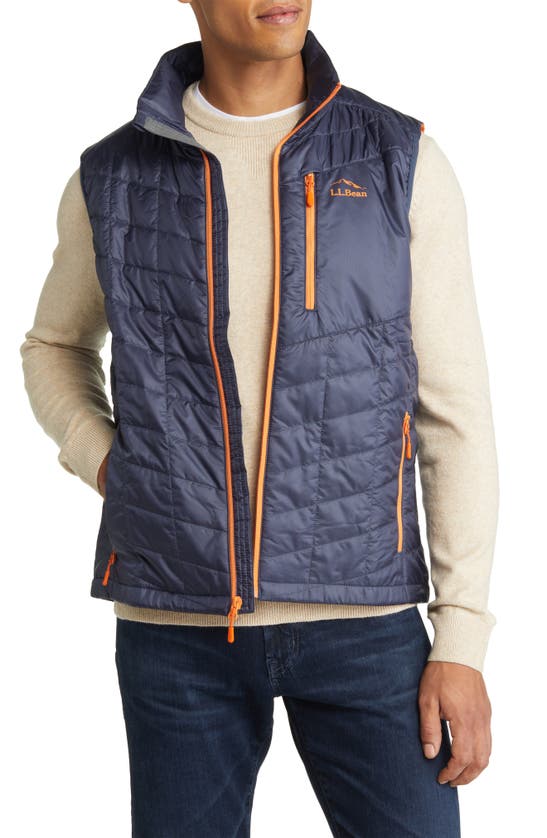 L.l.bean Water Resistant Primaloft® Packaway Vest In Carbon Navy | ModeSens