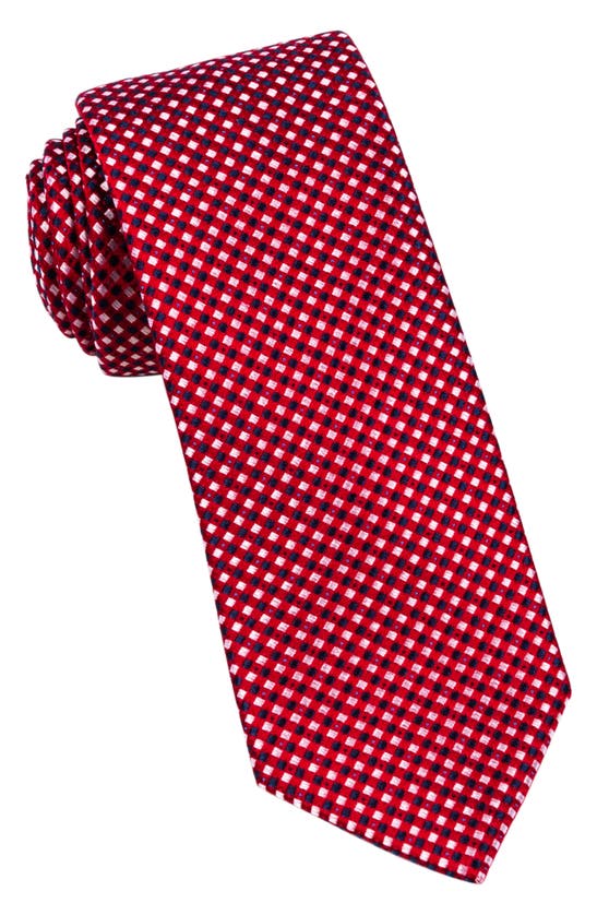 Wrk Neat Silk Tie In Red