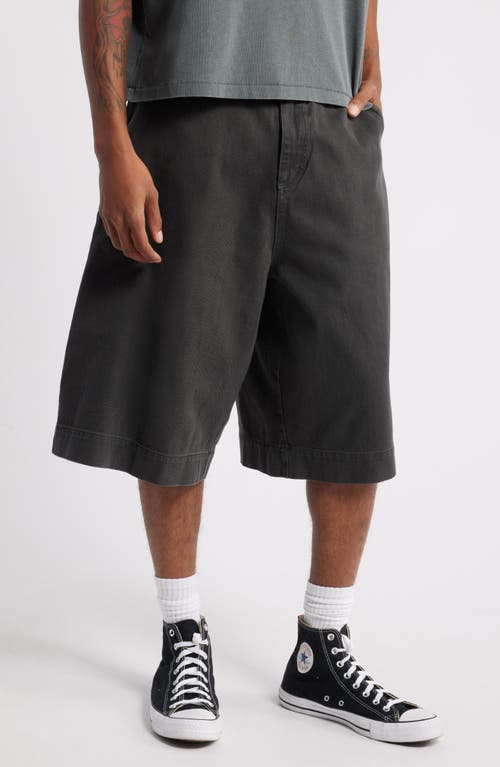 Elwood Everyday Baggy Twill Shorts In Off Black