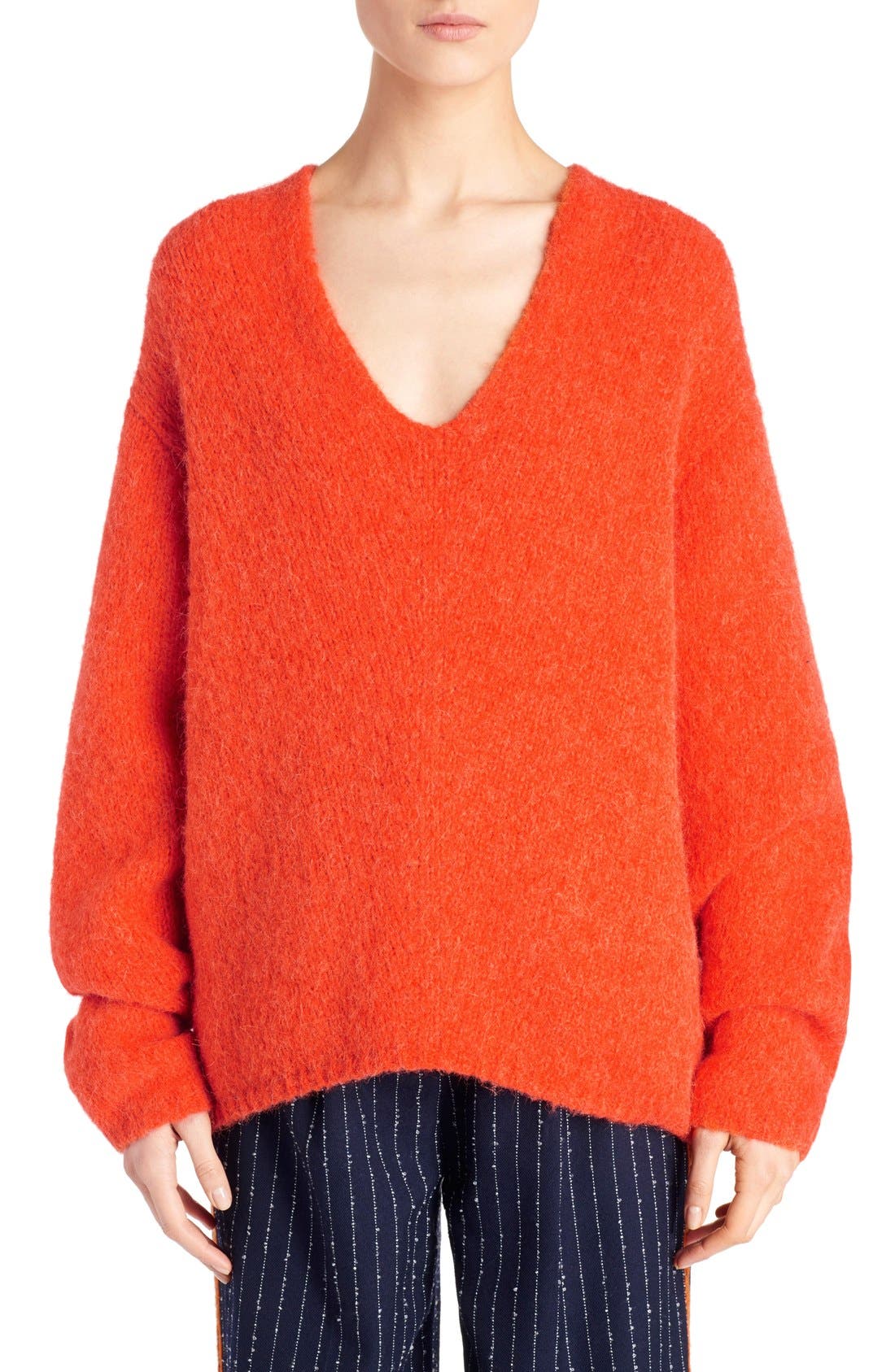 acne studios orange sweater