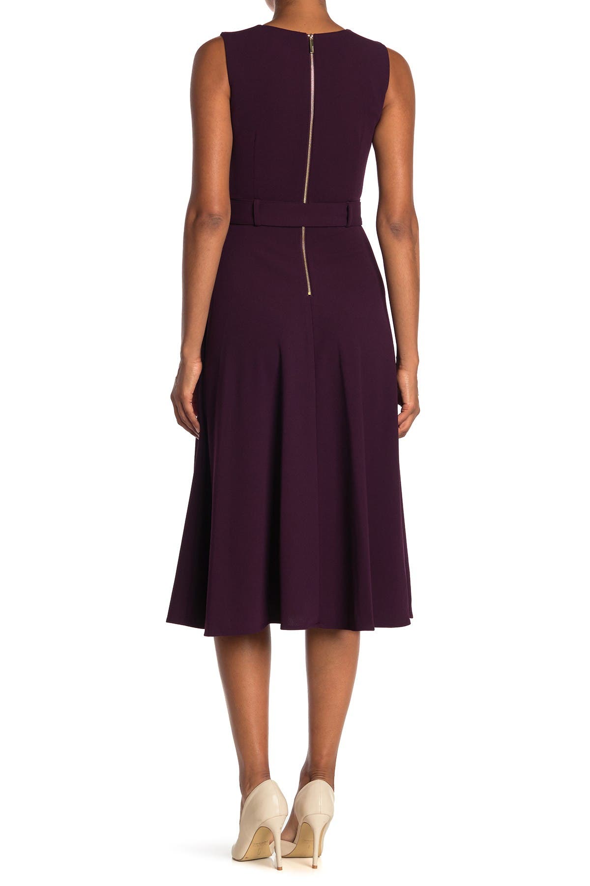 Calvin Klein Belted Sleeveless Midi Dress Nordstrom Rack