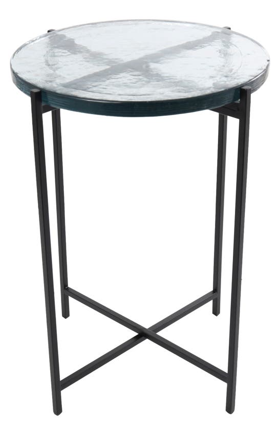 Vivian Lune Home Metal & Glass Accent Table In Black