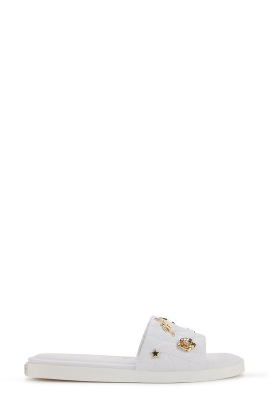 Shop Karl Lagerfeld Carenza Slide Sandal In Bright White