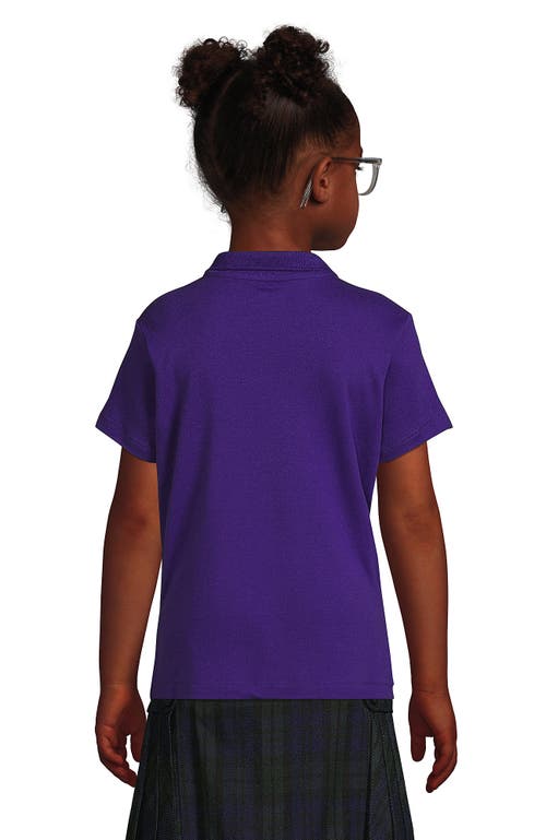 LANDS' END LANDS' END SCHOOL UNIFORM GIRLS SHORT SLEEVE FEMININE FIT INTERLOCK POLO SHIRT