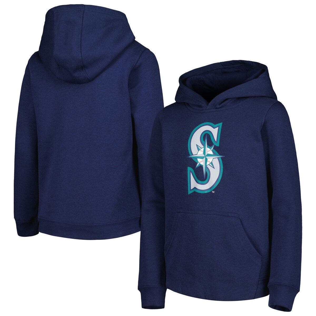 Outerstuff Youth Navy Seattle Mariners Team Primary Logo Pullover ...