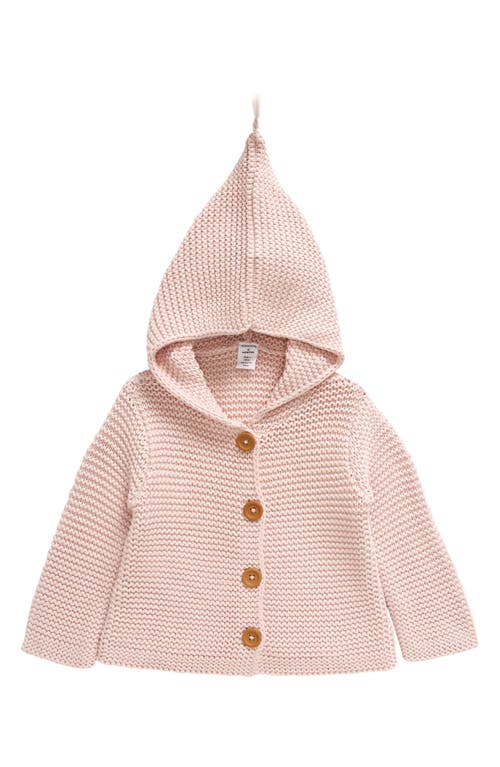 Nordstrom Baby Organic Cotton Hooded Cardigan in Pink Lotus