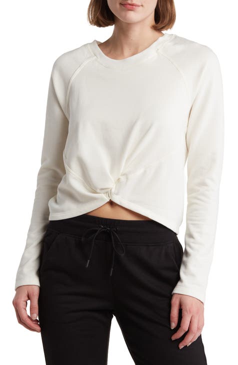 Terry Brushed High/Low Twist Front Top