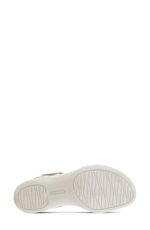 Ecco Flash Sandal In Limestone/white Gold/beige