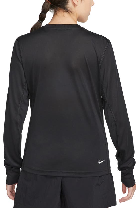 Nike All Conditions Gear Crewneck Running Top In Black/ Black/ Summit ...