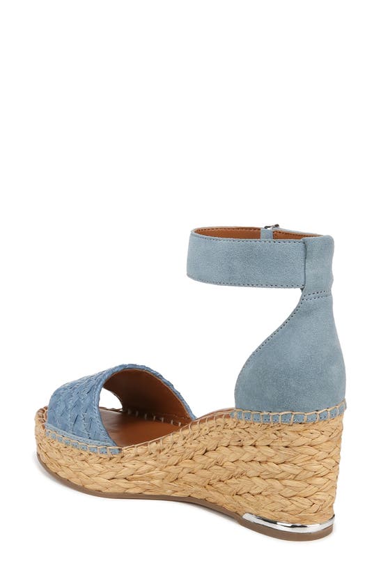 Shop Franco Sarto Clemens Ankle Strap Platform Wedge Sandal In Denim