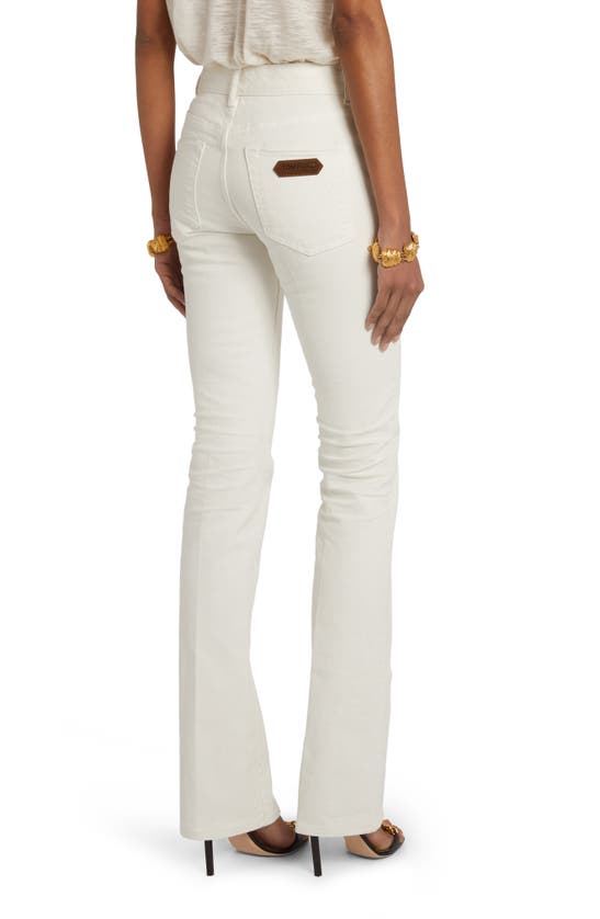 Shop Tom Ford Stretch Denim Flare Leg Jeans In Soft White