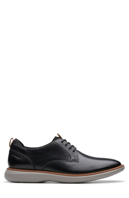 Clarks Collection Men's Brantin Plain Toe Dress Casual Shoes In Black Leather
