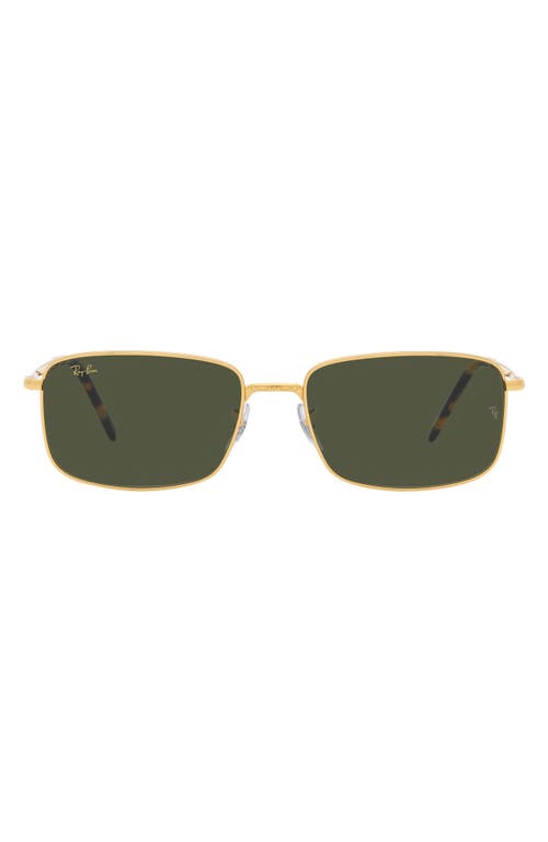 Ray-Ban 60mm Rectangular Sunglasses in Gold at Nordstrom