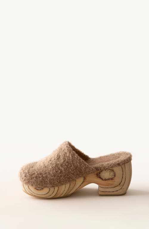 Shop Huma Blanco Celeste Clog In Oatmeal Alpaca