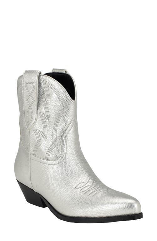 Ginette Western Boot in Silver