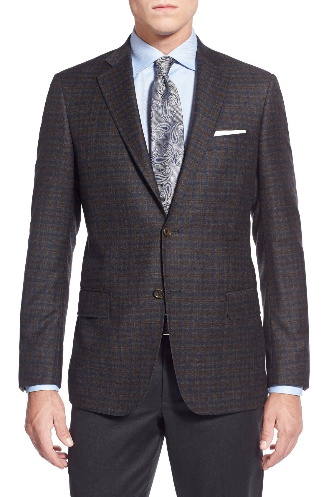 John W. Nordstrom® Classic Fit Plaid Wool Sport Coat Nordstrom