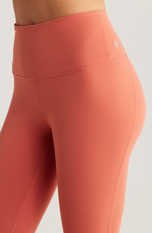 Shop Zella Live In High Waist Leggings In Rust Redwood