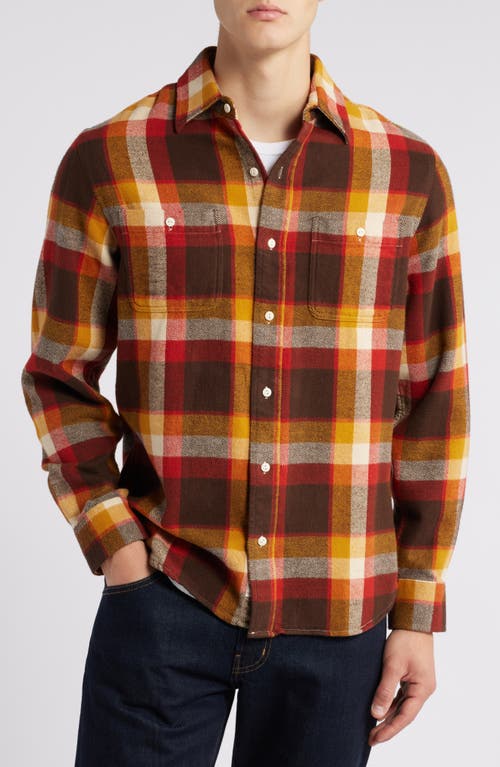 SCHOTT SCHOTT NYC TWO-POCKET LONG SLEEVE FLANNEL BUTTON-UP SHIRT 