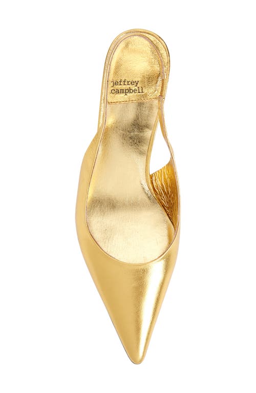 Jeffrey Campbell Persona Slingback Pump In Gold