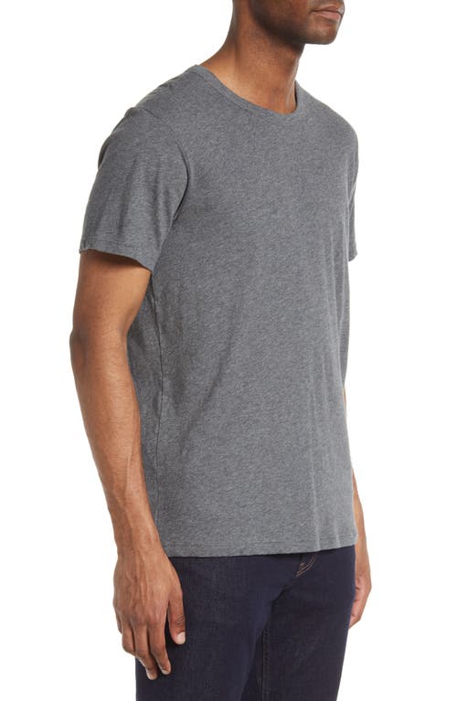 Shop 7 For All Mankind Feather Weight Crewneck T-shirt In Heather Grey