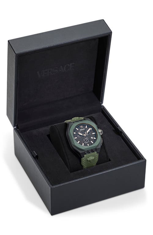 Shop Versace V-legend Chronograph Strap Watch, 44mm In Ip Black