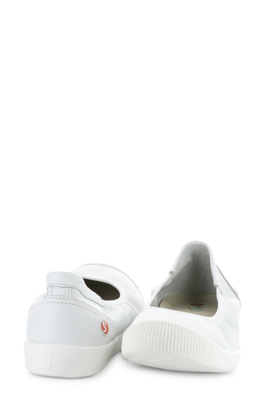 Softinos By Fly London Ilme Ballet Flat In White Smooth