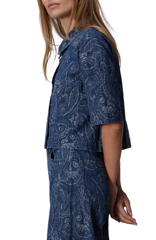 Shop Rag & Bone Lenna Denim Button-up Shirt In Indpaisley