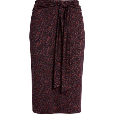 Halogen Tie Front Knit Skirt, Blue