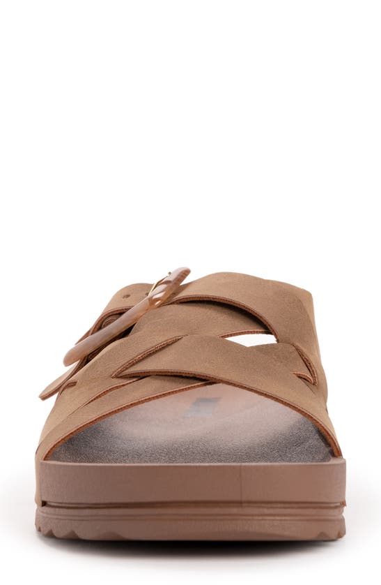 Muk Luks Grand Shayna Slide Sandal In Chocolate