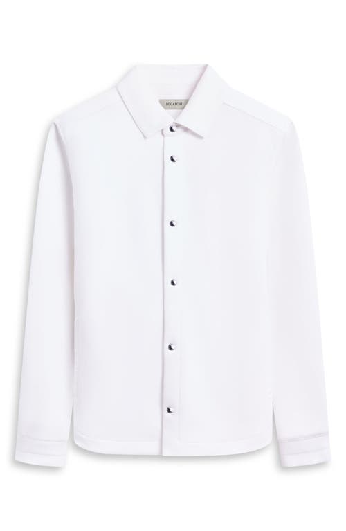 Shop Bugatchi Knit Shirt Jacket In Chalk