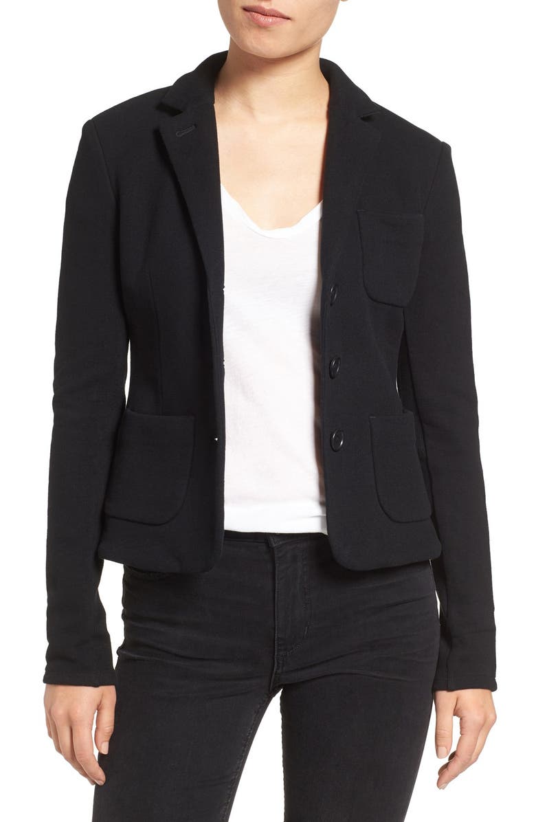 James Perse Crop French Terry Blazer | Nordstrom