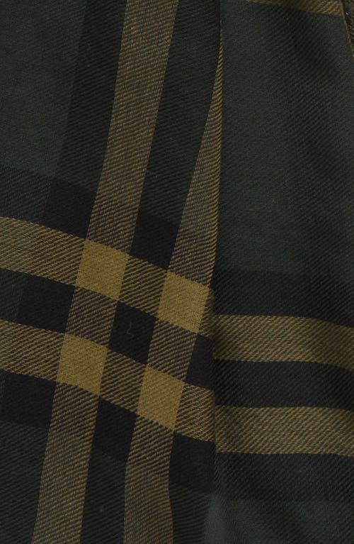 Shop Burberry Giant Check Wool Scarf In Shadow