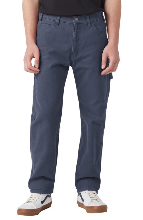 Dickies Cotton Duck Canvas Carpenter Pants in Stonewashed Navy