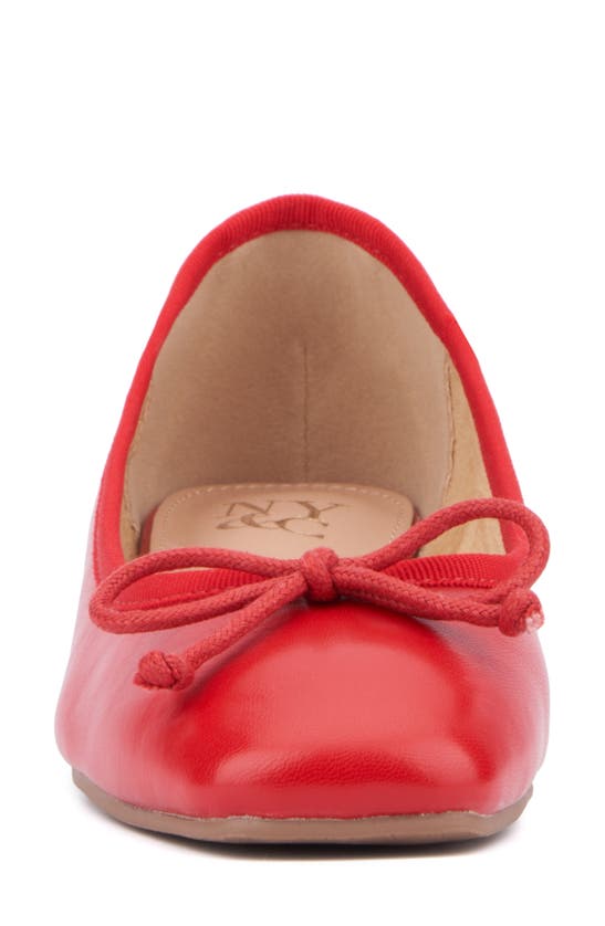 New York And Company Paulina Ballet Flat In Red