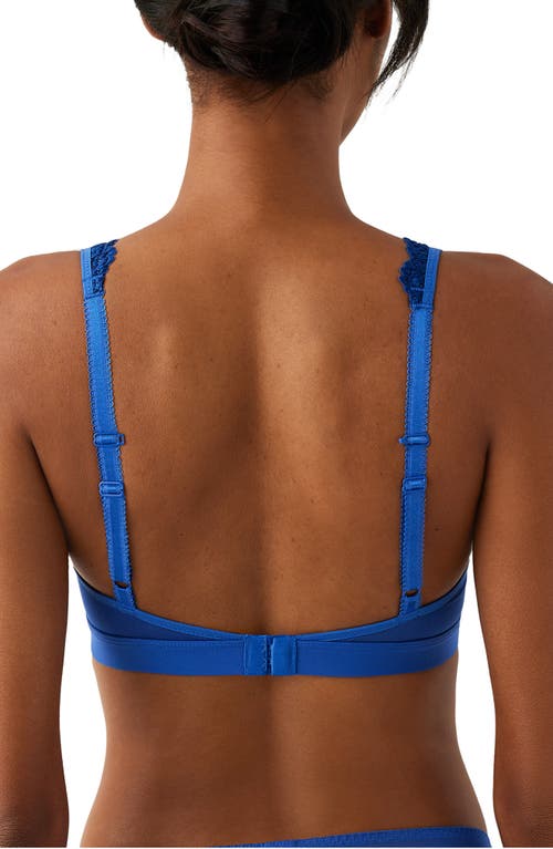 Shop Wacoal Embrace Lace Wire Free Bralette In Beaucoup Blue/bellwether Blue