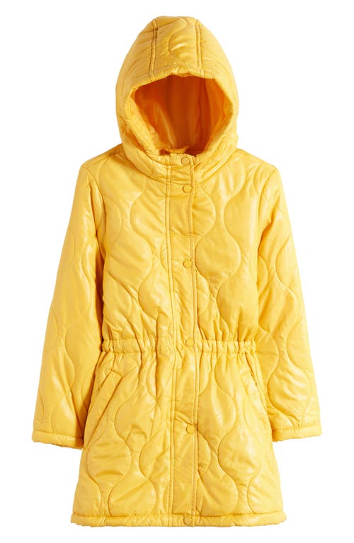 Urban Republic Kids' Quilted Hooded Jacket in Mustard