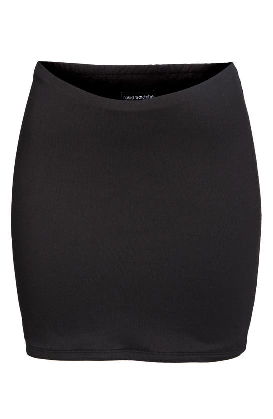 Shop Naked Wardrobe Scoop Waist Skirt In Black