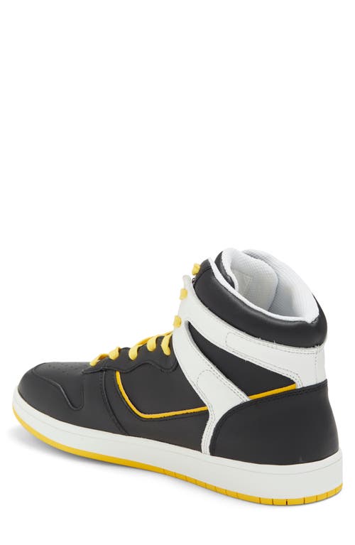 Shop Official Program Court High Top Sneaker In Black/white/dark Yellow