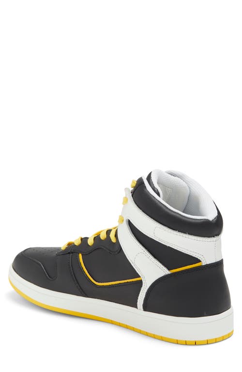 Official Program Court High Top Sneaker In Black/white/dark Yellow