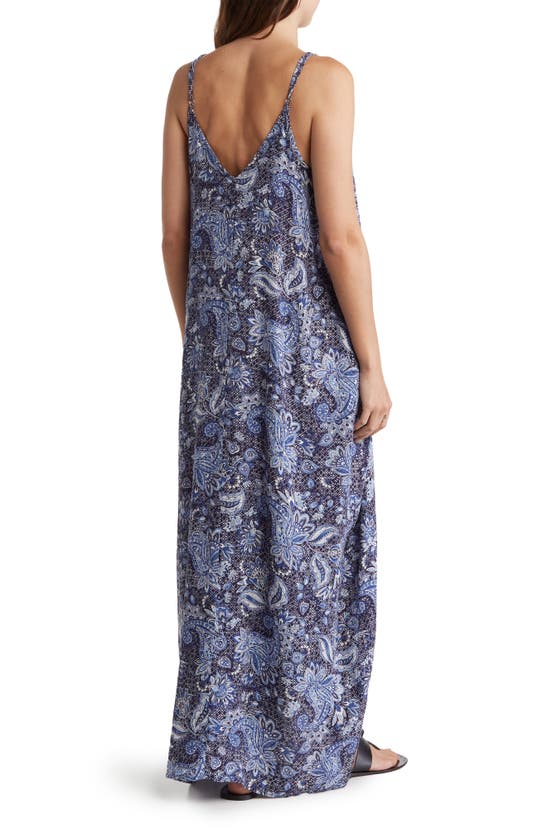 Lovestitch Printed Gauze Maxi Dress In Midnight/ Natural ModeSens