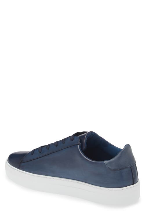 G Brown Ace Low Top Leather Sneaker In Blue