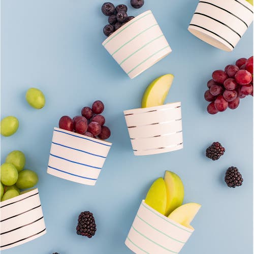 Daydream Society Frenchie Stripes Baking Cups In Cool Palette