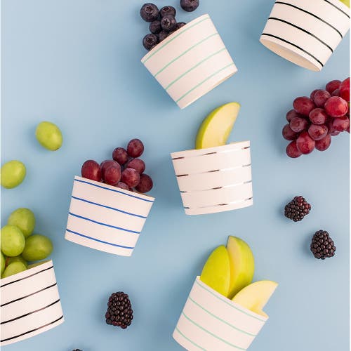 Shop Daydream Society Frenchie Stripes Baking Cups In Cool Palette