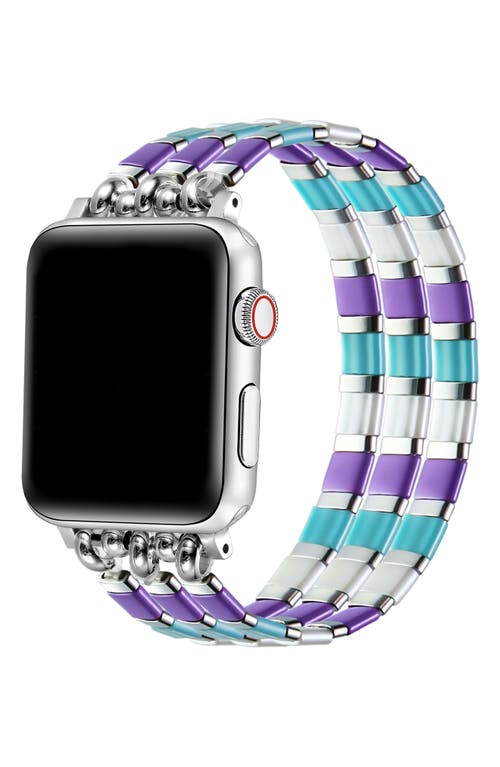 Shop The Posh Tech Slim Bracelet Apple Watch® Watchband In Blue/silver