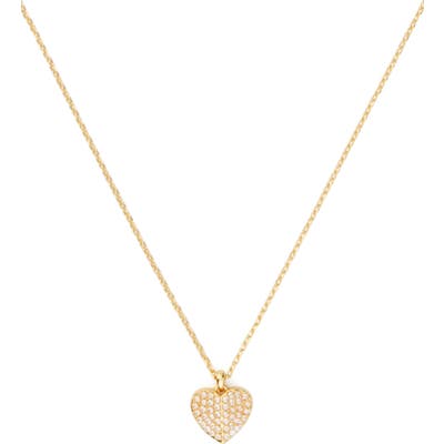 Kate Spade New York Heart To Heart Pave Mini Pendant Necklace