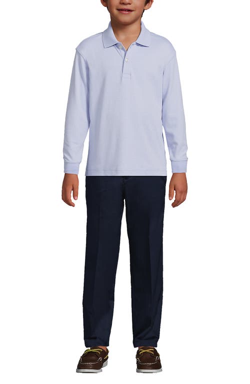 LANDS' END LANDS' END SCHOOL UNIFORM KIDS LONG SLEEVE INTERLOCK POLO SHIRT 