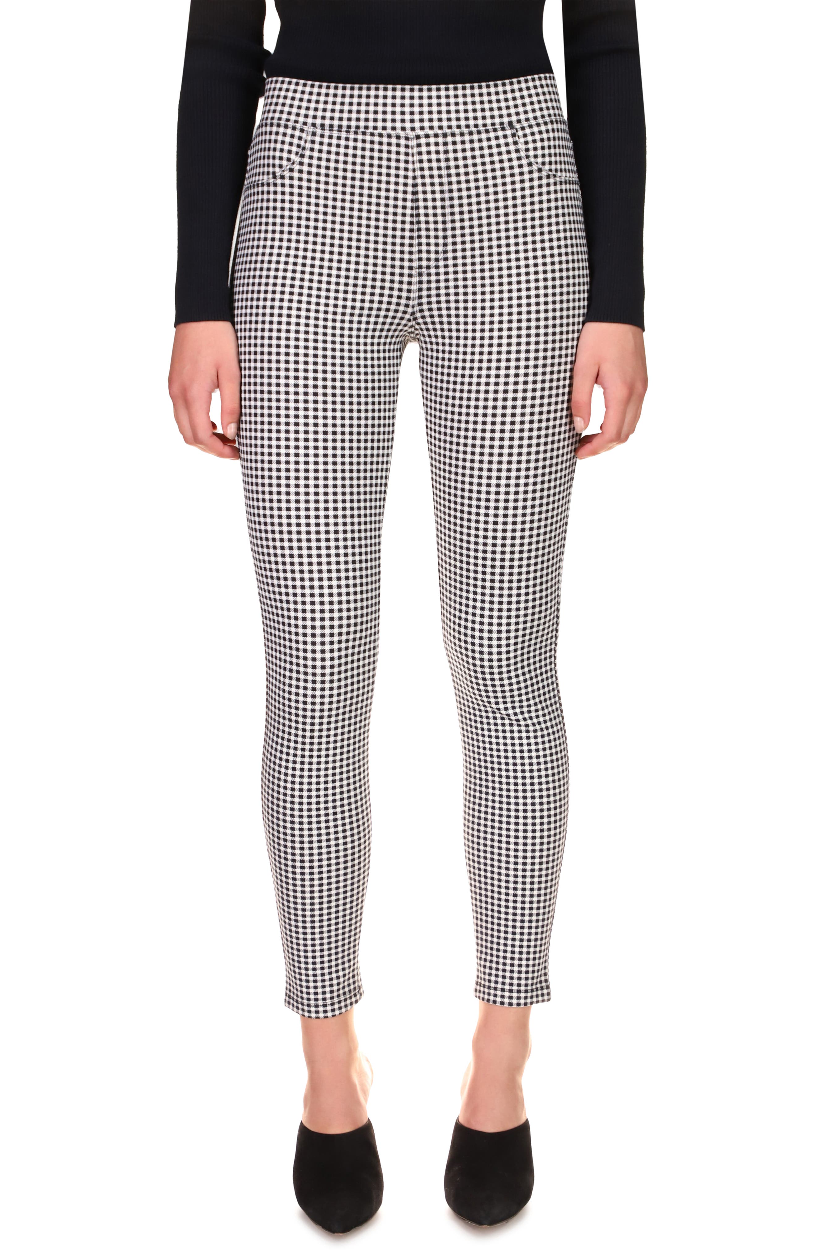 womens skinny plaid pants