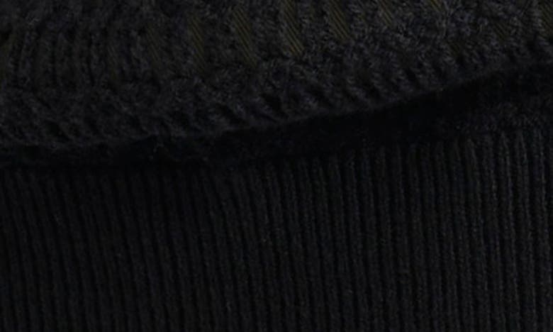 Shop Dkny Open Stitch Sweater In Black