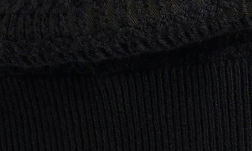 Dkny Open Stitch Sweater In Black