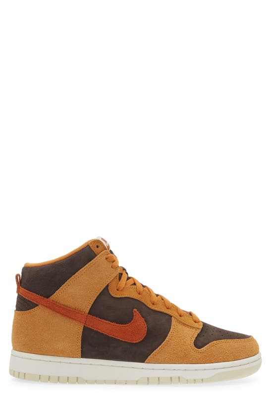 Shop Nike Dunk High Retro Premium Basketball Sneaker In Brown/ Dark Russet/ Curry